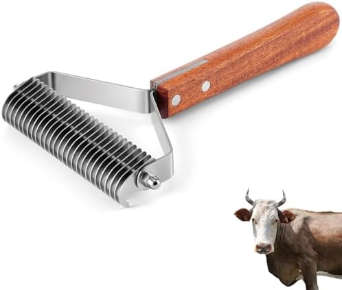 Abbylike Livestock Shedding Comb, Grooming Dematting Brush, 1-sided by Abbylike