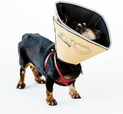 All Four Paws Comfy Cone Pet Cone for Dogs, Cats, Small-Long, Tan - Comfortable Soft Dog Cone Collar Alternative for After Surgery, Wound Care, Spay, Neuter - Dog and Cat Recovery Elizabethan-Collar - Image 6