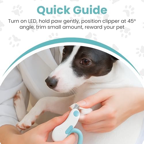LED Pet Nail Clipper with Safety Guard for Cats & Small Dogs - Claw Trimmer with Light for Nail Bloodline - Razor Sharp Blades for Kitten Bunny Rabbit Bird Ferret Guinea Pig Hamster - Image 7