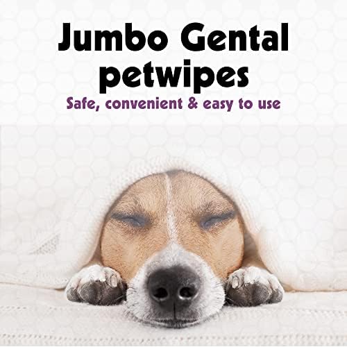 Petkin Jumbo Pet Ear Wipes, 80 Extra Moist Wipes, 2 Pack -Soothing & Deodorizing Pet Ear Cleaner to Remove Dirt, Odor, & Wax-Safe, Convenient, & Easy to Use Pet Wipes for Dogs, Cats, Puppies & Kittens - Image 3