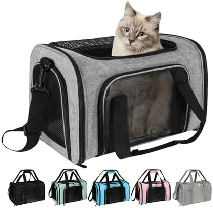 Top tasta Dog Cat Carrier Pet Carriers for Small Medium Large Cats Dogs Carrier Soft Sided Small Puppy Dog Carrier Portable Foldable Airline Approved Dog Cat Travel Carrier Grey Black M by home