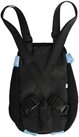 Pet Dog Puppy Cat Carrier Five Holes Backpack Double Shoulder Straps Mesh Front Chest Backpack Bag, S, Blue - Image 3