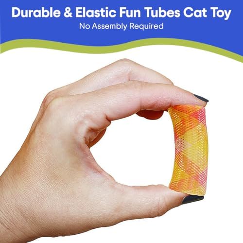 SPOT Kitty Fun Tubes Cat Toy with Catnip Inside | Bouncy Interactive Mesh Toy for Cats and Kittens to Bite, Swat and Chase | 3 Pieces - Image 4