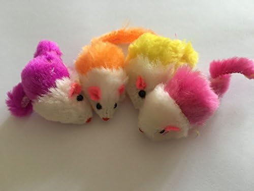 Play Fur Mice Cat Toys – Mixed Bag of 10 Play Mice with Rattling Sounds – 4 Color Variety Pack of Catnip Toy - Image 7