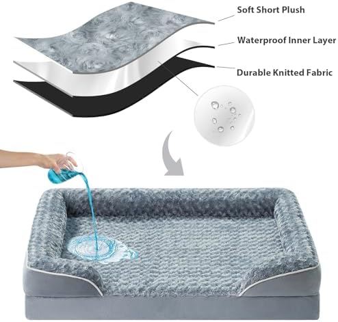 WNPETHOME Orthopedic Washable Dog Bed Large for Senior Dog Cozy Sleep - Image 4