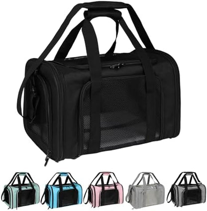 Top tasta Dog Cat Carrier Pet Carriers for Small Medium Large Cats Dogs Carrier Under 25 Lbs Soft Sided Small Puppy Dog Carrier Portable Foldable Dog Cat Travel Carrier （Black 20 * 13 * 13） by home