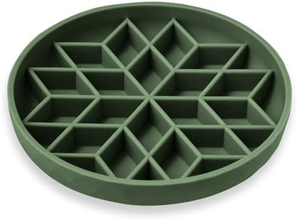 OHMO Slow Feeder Dog Bowl, 7.3" Lick Mat for Dogs, Diamond, Camo Green by OHMO