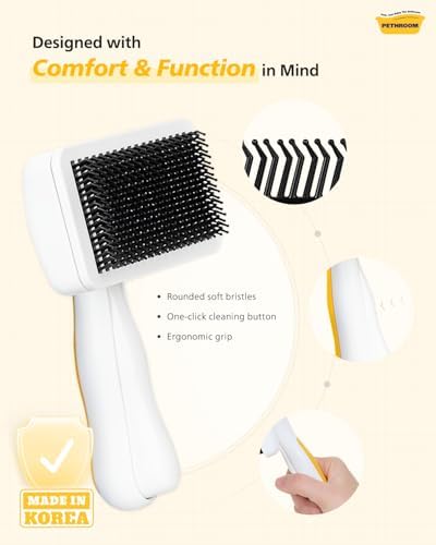 PETHROOM Self-Cleaning Slicker Brush for Dogs & Cats - Image 4
