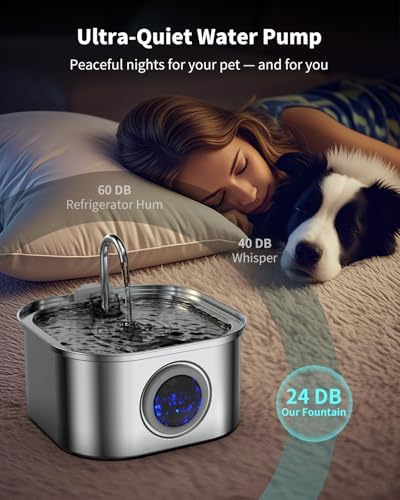 Stainless Steel Cat Water Fountain - 3.2L/108oz Cat Drinking Fountain - Image 4