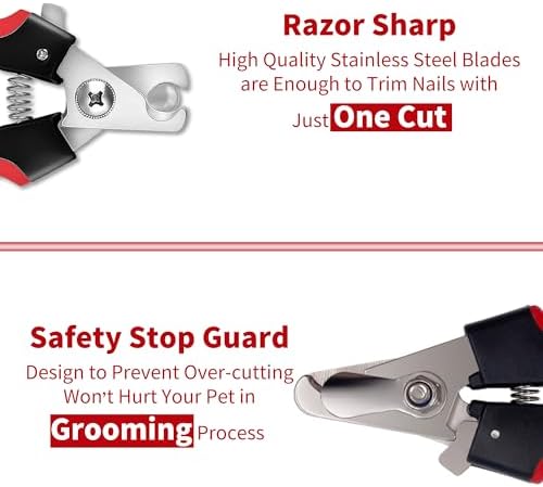 NARZ Dog Nail Clippers Professional Dog Nail Trimmers & Pets Nail Trimmers Cat Nail Clipper with Pet Nail File Cat Nail Trimmers with Safety Lock to Prevent Over Cutting - Image 3