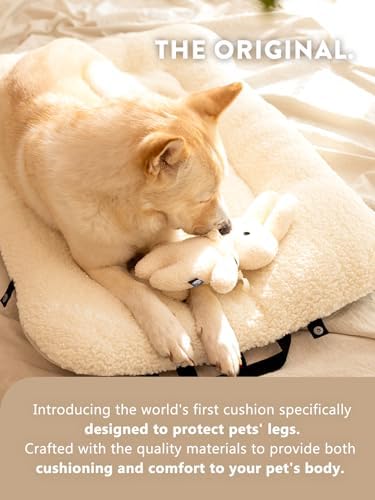 Easy Wash Dog Stroller Mat, Durable Orthopedic Pet Stroller Cushion for Dogs & Cats, Ergonomic Pad for Pet Cart, Ideal Accessories & Pads for Comfortable Rides (Mocha Beige, XS) - Image 2