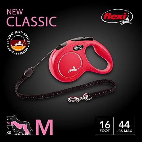 FLEXI® Classic Cord Retractable Dog Leash, Medium, 16 ft - Red - Image 2