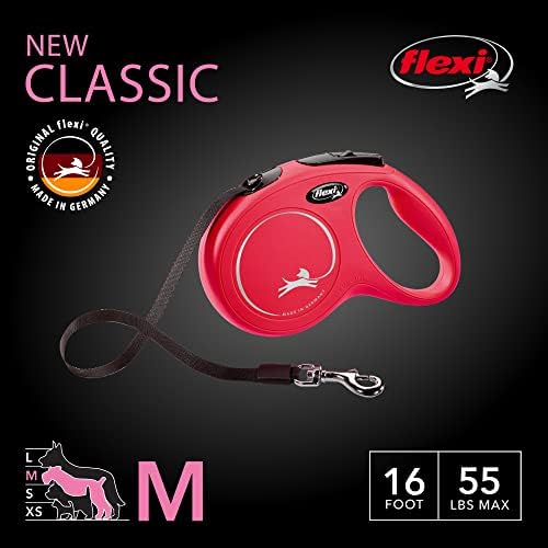 FLEXI® Classic Tape Retractable Dog Leash, Medium, 16 ft - Red - Image 2