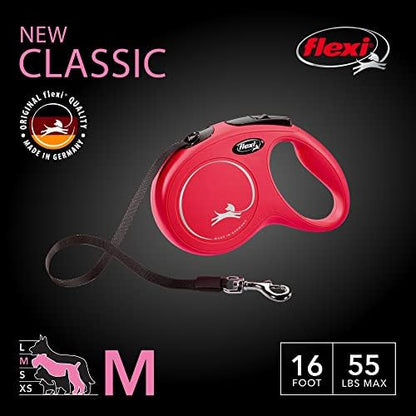 FLEXI® Classic Tape Retractable Dog Leash, Medium, 16 ft - Red - Image 2