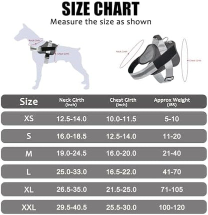 Dog Harness, No-Pull Reflective Dog Vest, Breathable Adjustable Pet Harness with Handle for Outdoor Walking - No More Pulling, Tugging or Choking (Black, XS) - Image 4
