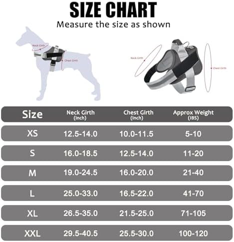 Dog Harness, No-Pull Reflective Dog Vest, Breathable Adjustable Pet Harness with Handle for Outdoor Walking - No More Pulling, Tugging or Choking (Black, M) - Image 4
