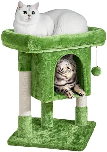 Yaheetech 23.5in Small Low-Profile Cat Tree Condo with Scratching Posts by Unknown
