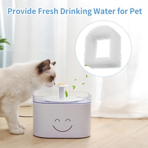 24 pcs Cat Water Fountain Replacement Foam Filters for PetSafe Drinkwell Ceramic and Stainless Steel Pet Fountains,Foam Filters for Cat Water Fountain - Image 6