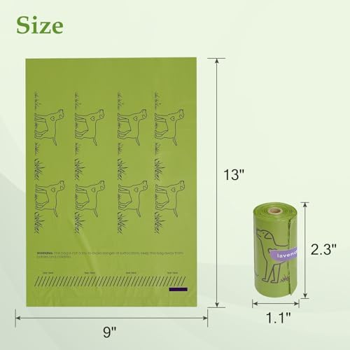 720 Count Lavender Scented 13” x 9” Dog Poop Bags Rolls - Image 5