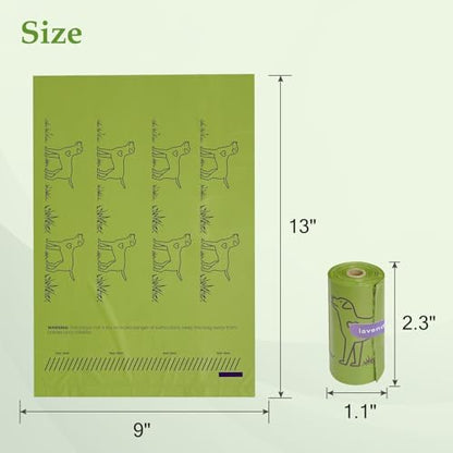 720 Count Lavender Scented 13” x 9” Dog Poop Bags Rolls - Image 5