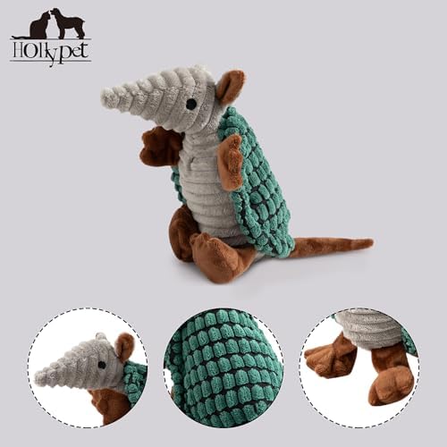 Hollypet Armadillo Squeaky Puppy Dog Toys for Small Medium Dogs, 8" - Image 3