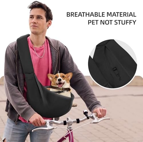 Dog and Cats Carrier Sling, Breathable Puppy Small Pet Carrier with Pocke - Image 7