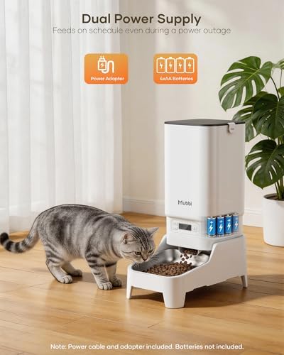 Automatic Dog Feeder with Elevated Stand - 7L Cat Food Dispenser with Large Food Tray, Timed Auto Cat Feeder for Dry Food, 6 Meals Per Day, No-Jam, Freshness Design, Detachable for Easy Clean - Image 6
