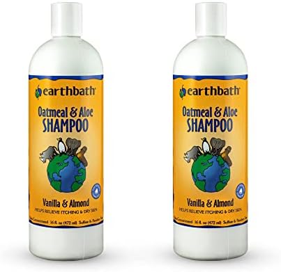 earthbath Oatmeal & Aloe Dog Shampoo, Itchy, Dog Wash, 16 Oz (2 Pack) by earthbath