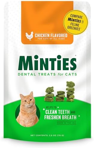 VetIQ Minties Dental Cat Treats Chicken Flavor 2.5 by Minties