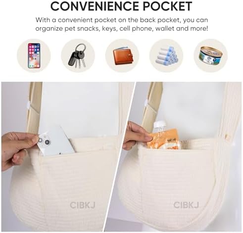 Small Dog Carrier Sling,Dog Slings for Small Dogs,Cat Slings Adjustable - Image 4