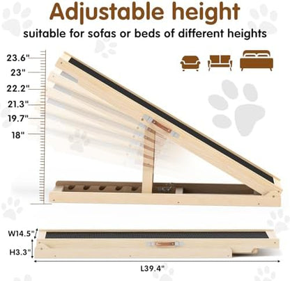 Dog Ramp for Couch, Adjustable Height Ramps for Pets to Get on Bed - Image 4