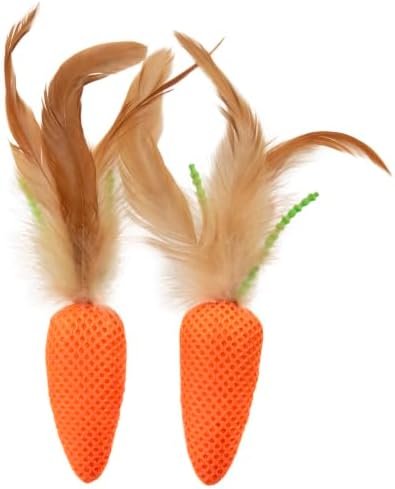 SmartyKat Crazy Carrots Durable Plush Catnip Cat Toys, Set of 2 - Image 2