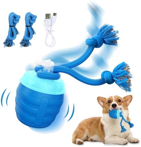 Interactive Dog Toys Ball, Automatic Motion Activated Dog Interactive Toy for Medium/Large Dogs, Moving Dogs Ball for Boredom(Blue) by Huimpet