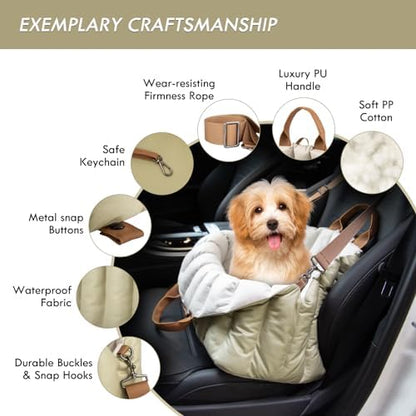 ClevaHome Small Dog Car Seat, Non-Slip Booster Seat for Dogs up to 10lbs - Image 2