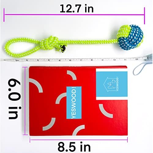YESWOOD! Tug of War Dog Toy Small Breed,4-Pack Small Dog Rope Toy with Ball - Image 4