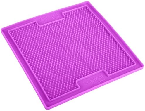 LickiMat Classic Soother Slow Feeder for Dogs Lick Mat Boredom Anxiety Reducer Perfect for Food Treats Yogurt Liquid Food Peanut Butter Fun Alternative to a Slow Feed Dog Bowl, Purple - Image 3