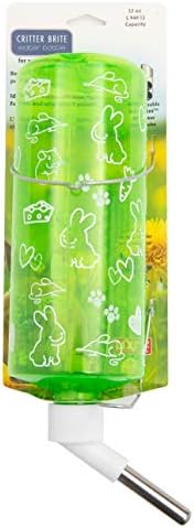 Lixit® Critter Bright Water Bottles for Hamsters, Rabbits, Chinchillas, Ferrets, Guinea Pigs and Other Small Animals - Made in USA (Blue (Pack of 1), 32 Ounce) by Lixit