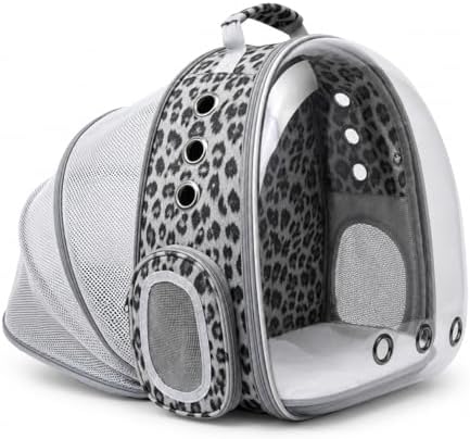 Expandable Cat Carrier Backpack with Bubble Window, Black and White by TOYSINTHEBOX