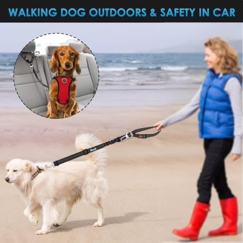 Lukovee Dog Car Seat Belt, 2 Pack, Headrest Restraint - Image 3