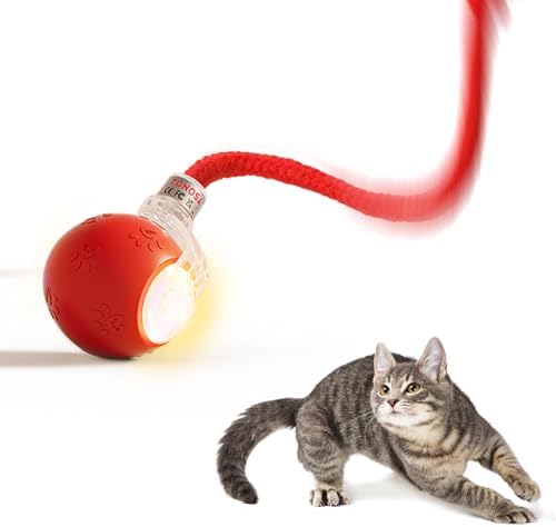Interactive Cat Toys for Bored Indoor Cats - Motion Activated, RGB Lighting, 2 Speed Settings & 3 Modes - for Cats & Kittens! by TONOSA