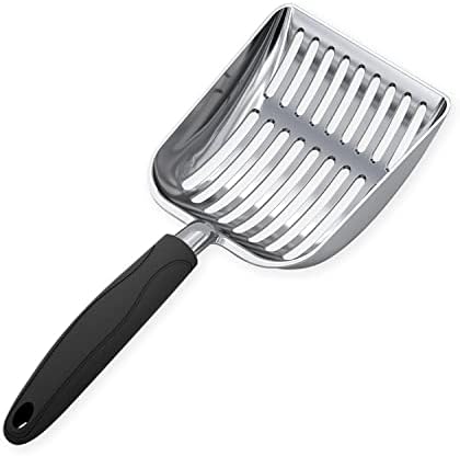 WePet Cat Litter Scoop, Aluminum Alloy Sifter, Kitty Metal Scooper, Deep Shovel, Long Handle, Poop Sifting, Kitten Pooper Lifter, Durable, Heavy Duty, for Litter Box by WePet