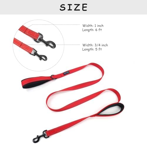 Wagtime Club Heavy Duty Double Handle Dog Leash for Large Medium Small Dogs - Image 3