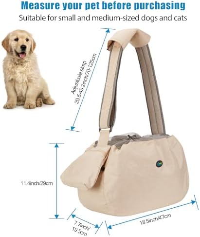 Ownpets XL Dog Sling 15-25lbs, Hands-Free Carrier with Bottom Support Pad - Image 3
