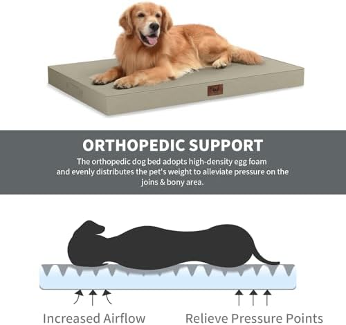 Waterproof Orthopedic Outdoor Dog Bed XL for Extra Large Dogs - Image 3