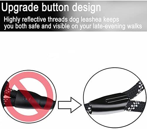 Dog Leash, 6 FT Heavy Duty Dog Leashes with Comfortable Padded Handle,Black - Image 6
