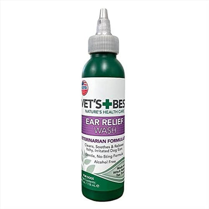 Vet's Best Dog Ear Relief Wash with Aloe, Chamomile & Tea Tree Oil, 4 oz by VetsBest