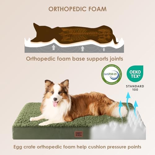 EHEYCIGA Orthopedic Dog Bed Medium with Removable Washable Cover, 30x20 - Image 3