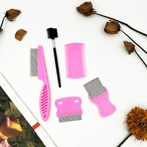 Flea & Lice Combs for Pets – Fine-Tooth Stainless Steel Grooming Set, Dematting Tools for Dogs and Cats – 5 Pack - Image 7