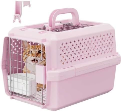 RIZZARI XS Hard Pet Carrier: Travel Crate for Small Cats & Dogs 10 lbs by RIZZARI