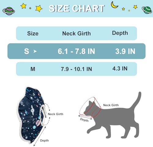 Depets Cat Cone Soft, Adjustable Recovery E-Collar for Pet, Neck Girth 7 in - Image 4